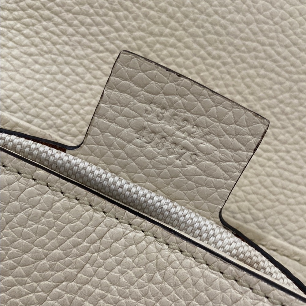 Gucci Cellarius Calfskin medium flap Soho Cream Crossbody Bag Chain Strap tassel - Picture 6 of 16